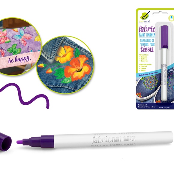 Permanent Fabric Paint Marker (Purple Pizzazz) - Picture 1 of 10